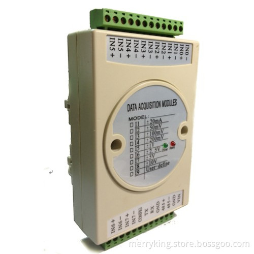 4-20mA to Serial Converter, 4-20mA to Modbus Converter, 4-20mA to RS232 Converter with 8-CH Analog Input